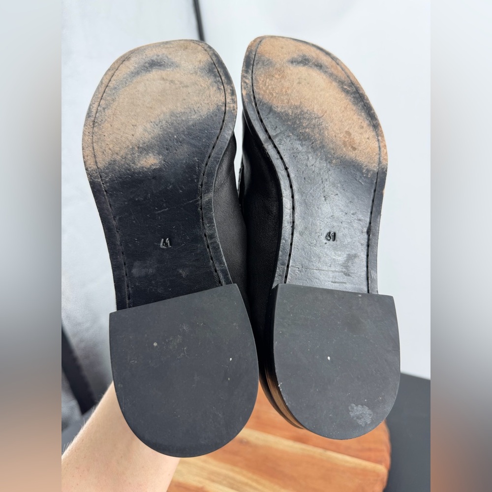 COS Black Leather Penny Loafers - Picture 9 of 10